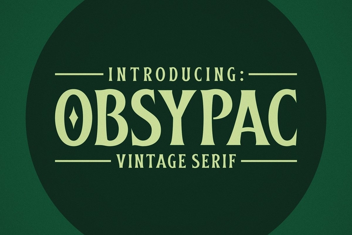 Obsypac Font preview